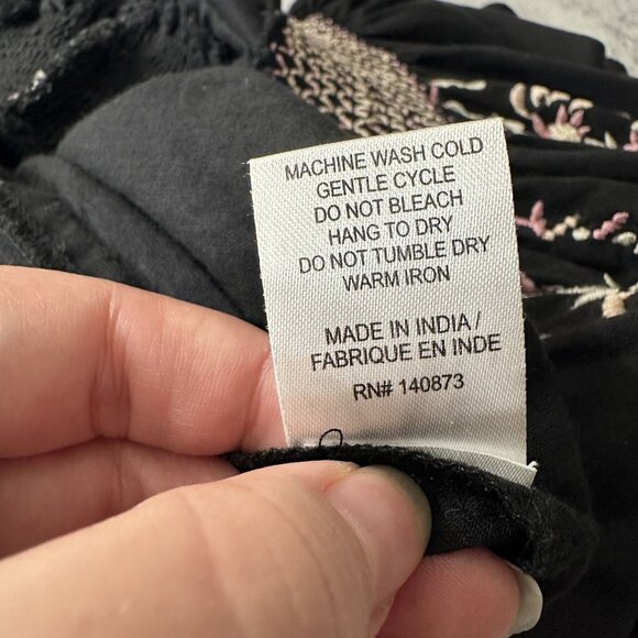 LoveShackFancy Black Pink Smocked Embroidered Dress - Picture 11 of 15